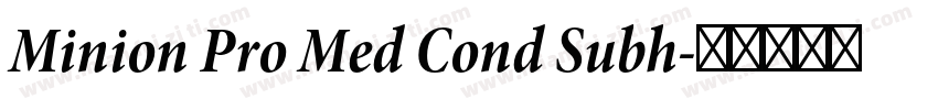 Minion Pro Med Cond Subh字体转换